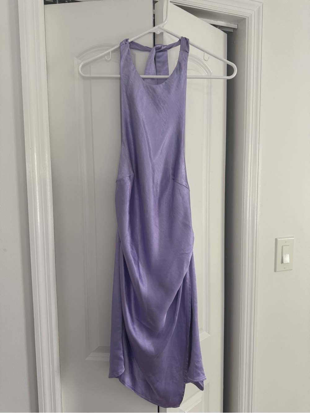 Angel Biba Lavender Satin Halter Slip Dress